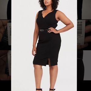 Black Premium Ponte Sheath Dress
